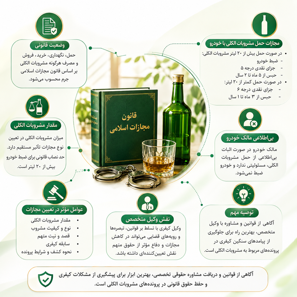 خلاصه مجازات حمل مشروبات الکلی